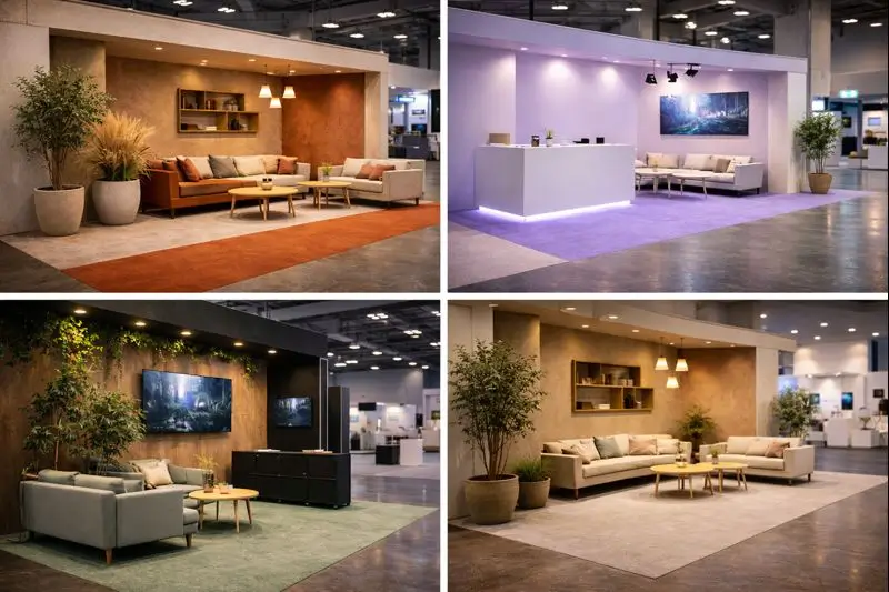 Tendencias ferias 2026 colores, materiales y moqueta