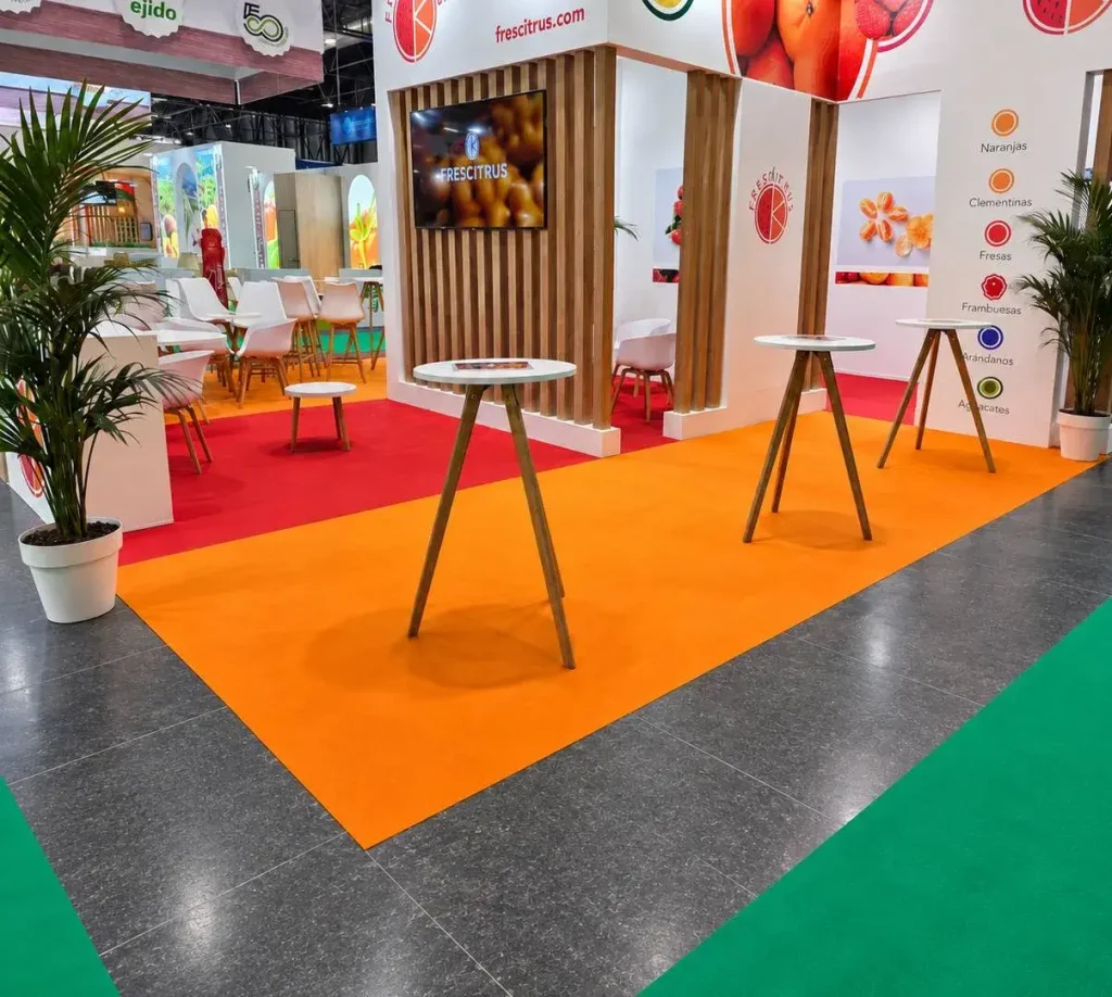 Instalación de moqueta ferial